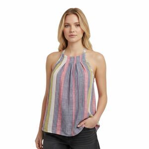ANTHROPOLOGIE Women’s Multicolor Sleeveless Krisha Striped Tank Top Medium